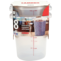 Cambro Round Food Container with lid 8qt - 2 Each